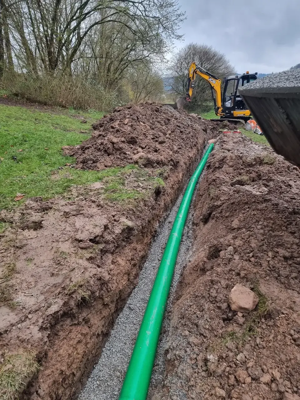 Leitungsverlegung im Erdreich