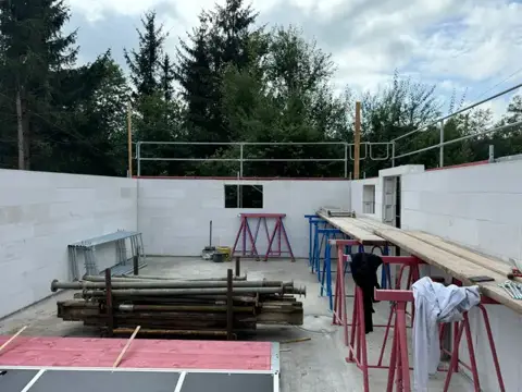 Mauerbau der Garage