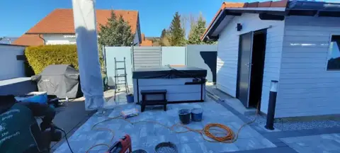 Terrassenbereich mit Sichtschutz